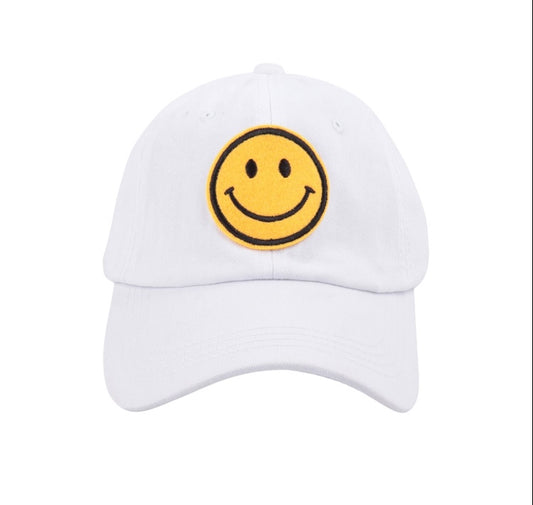 White Smiley Baseball Cap