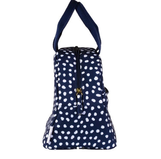 Navy Dot Lunch Tote