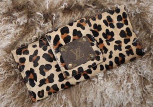 Clutch Leopard Cowhide Wallet