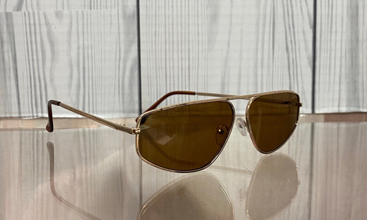 Fashion Aviator Retro Sunglasses in Black and Brown