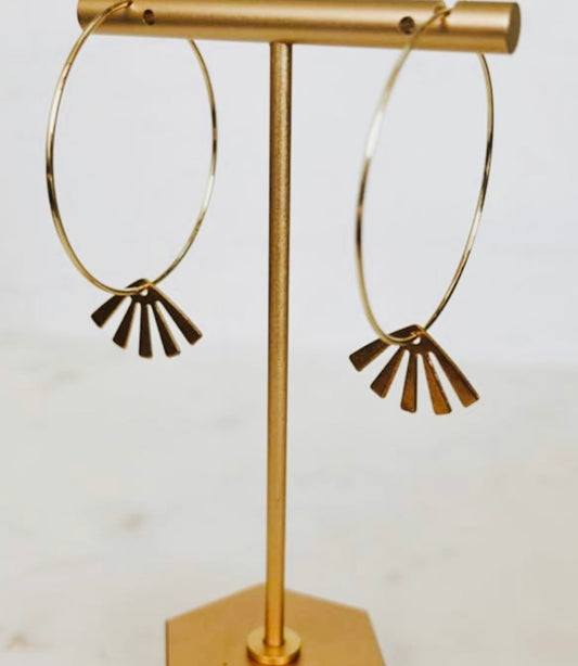 The Kay Hoop Fringe Earring