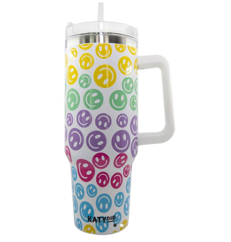 The Pastel Rainbow Smiley Tumbler