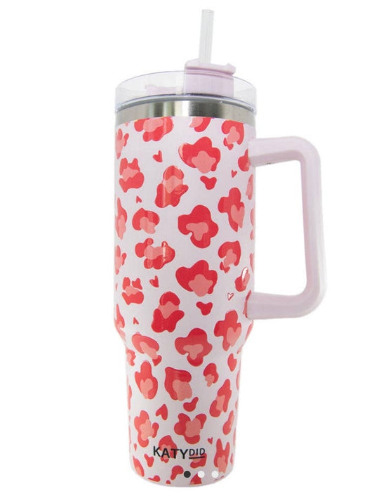 Funky Pink Leopard 40OZ Tumbler