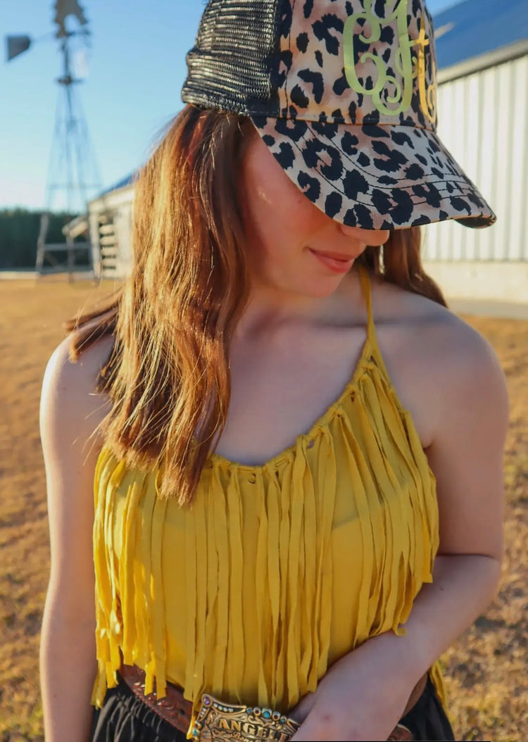 The Criss Cross Spaghetti Fringe Top