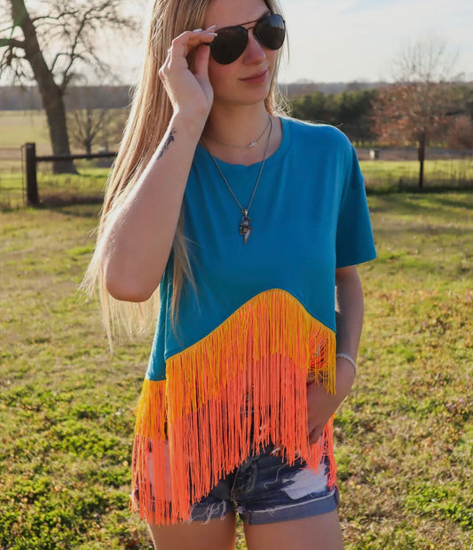 The Fringetastic Crop Tee