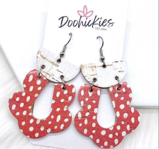 Vintage Doodle Dot Loopie Earrings