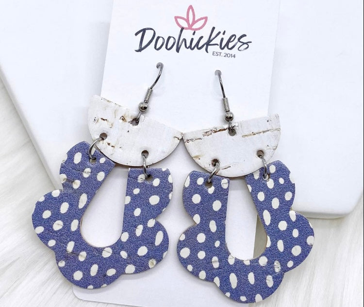 Vintage Doodle Dot Loopie Earrings