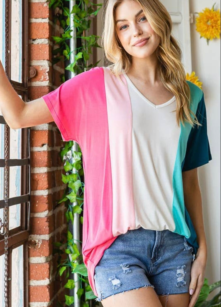 The Addi Color Block Top