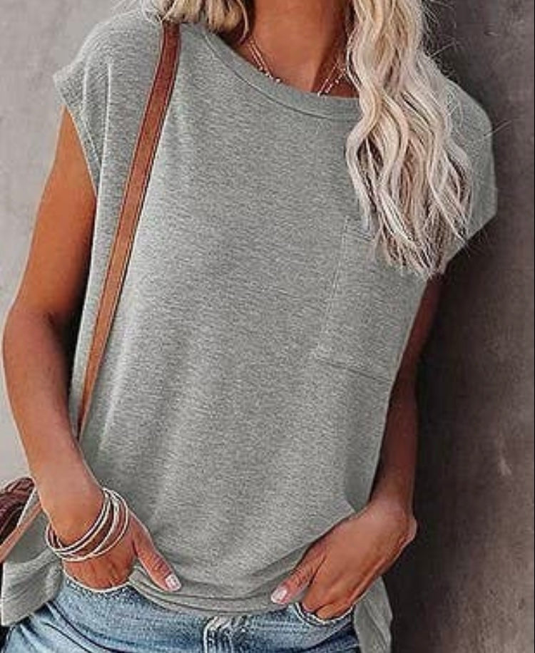 Soft Round Neckline Short Sleeve Tee