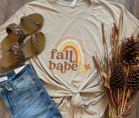 Fall Babe w/ Rainbow Tee.