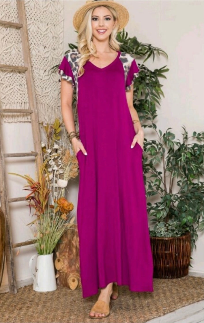 Magenta Maxi Dress