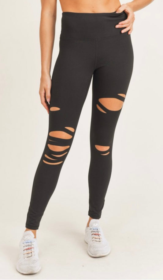 Mono B RED Laser Cut High-waist Leggings